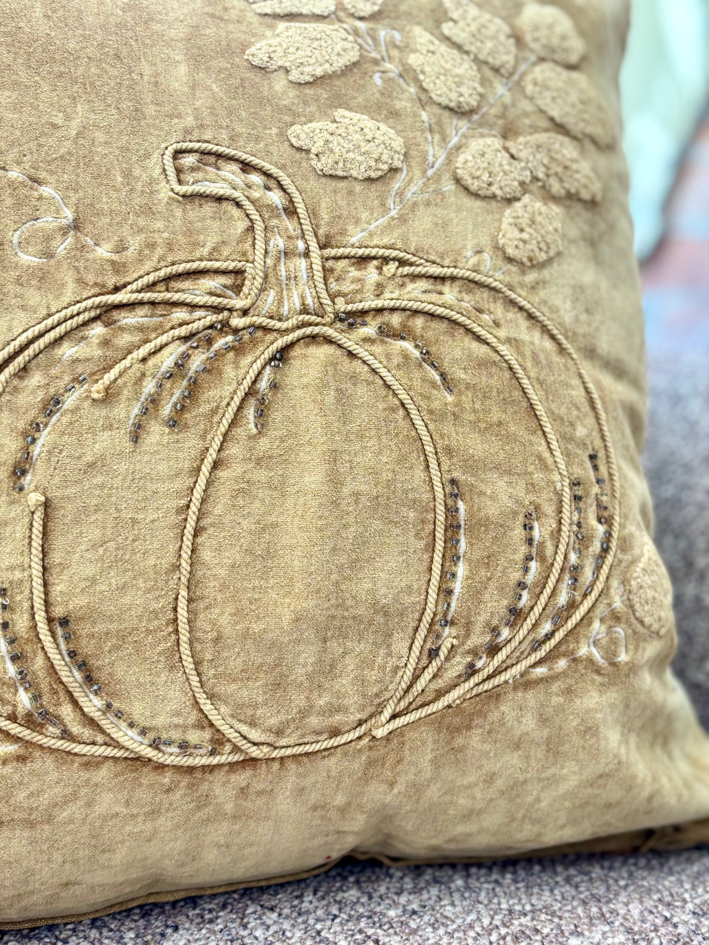 Velvet Pumpkin Pillow