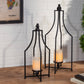 Tall Black Metal Lantern