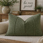 Green Textured Stripe Throw Pillow