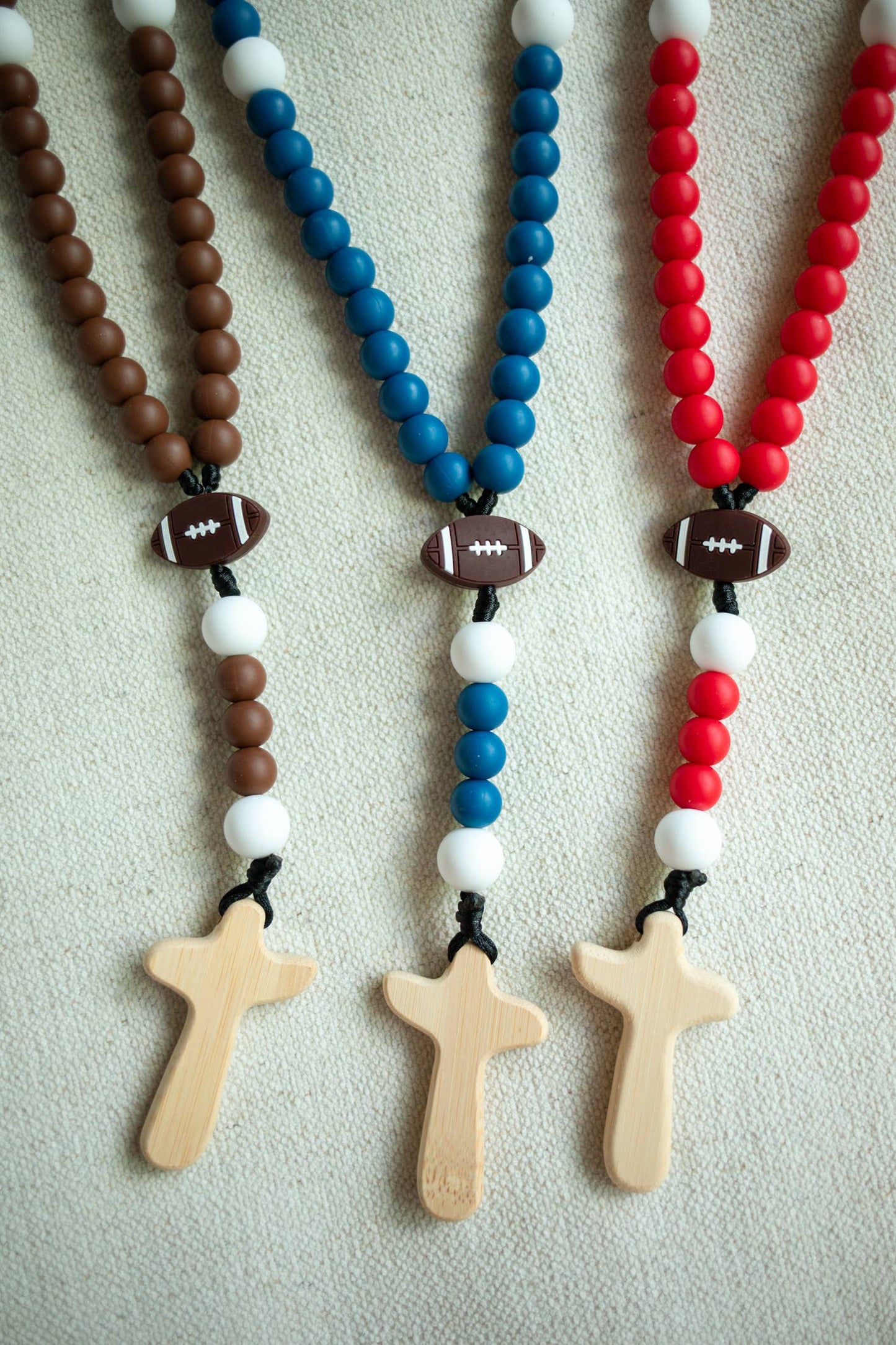 Football Baby Rosary | Baptism Gift | Catholic Baby Product