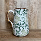 GREEN FLORAL PITCHER