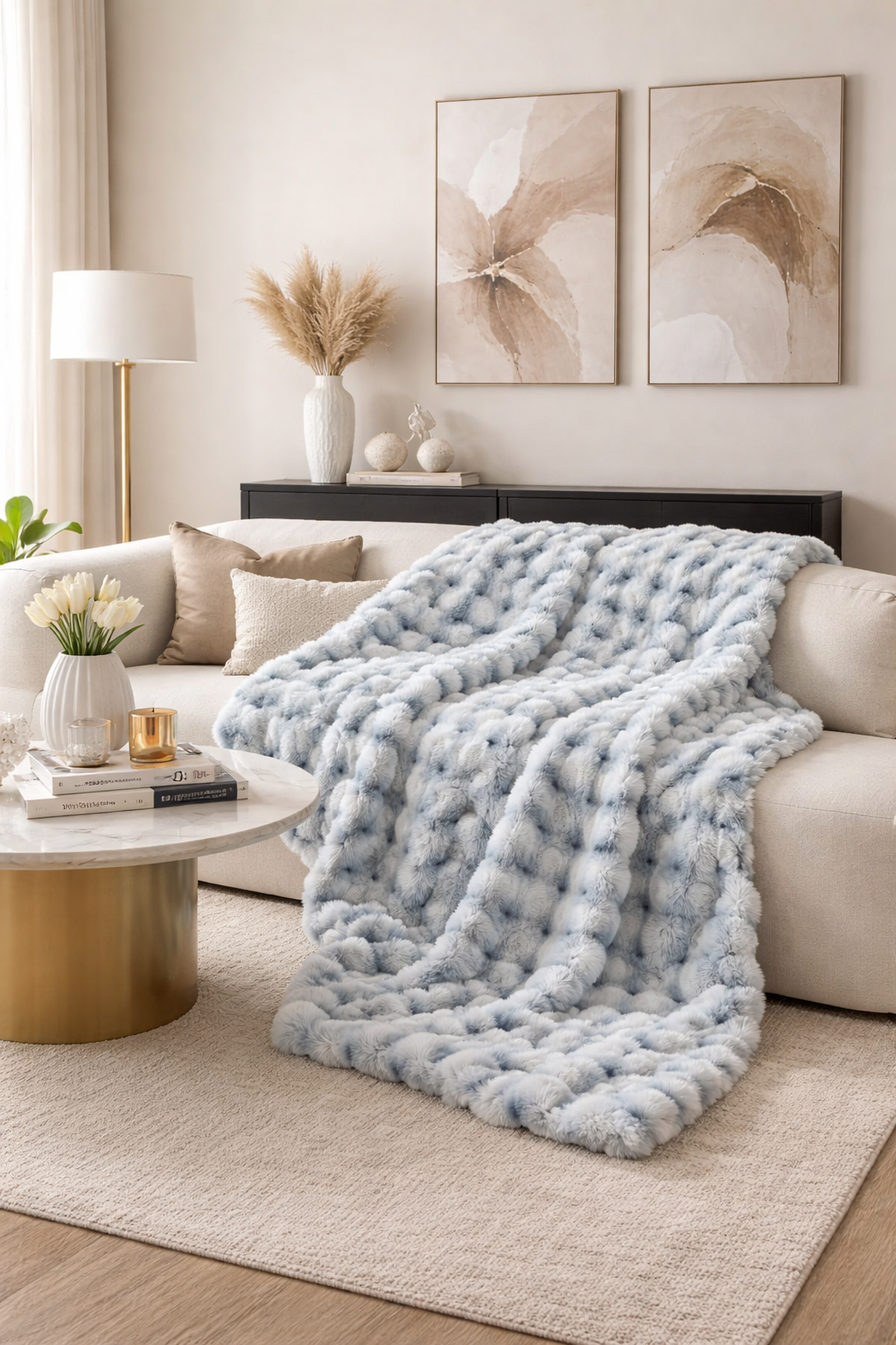 Faux Fur Throw Blanket