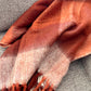 Rust Color Block Throw