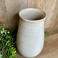 BEIGE/WHITE DECO VASE