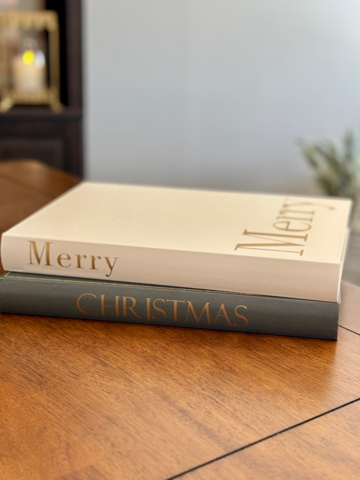 Merry Christmas Book Decor
