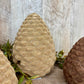 6" LT BRN/DK BRN FLOCKED PINECONES