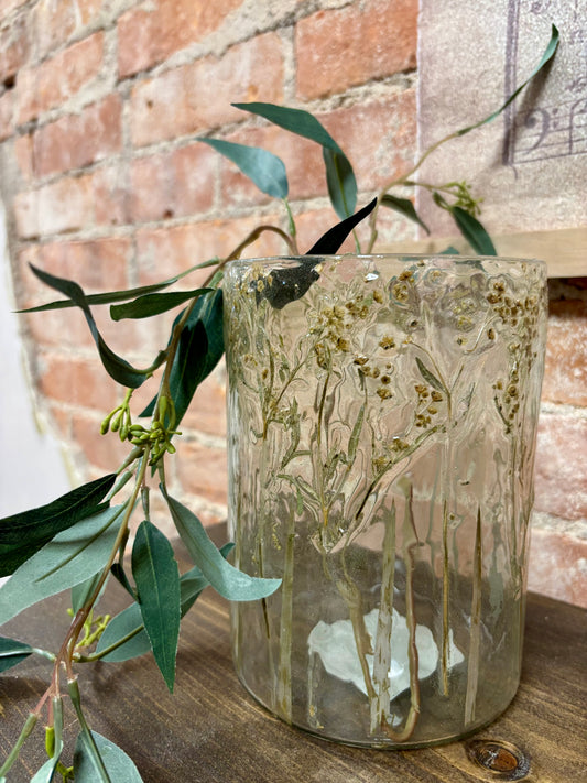 PRESSED BABY'S BREATH JAR