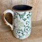 GREEN FLORAL PITCHER