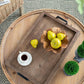 Rustic Beaded Wood Tray
