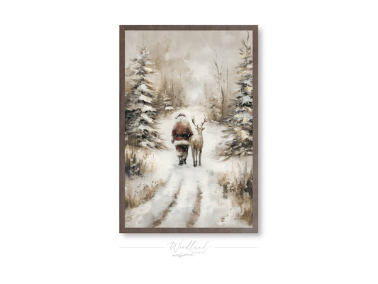 Vintage Santa Deer