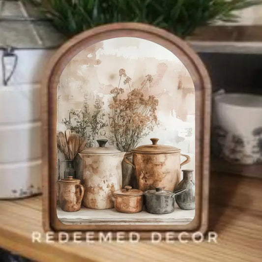 Copper Pots Framed Art