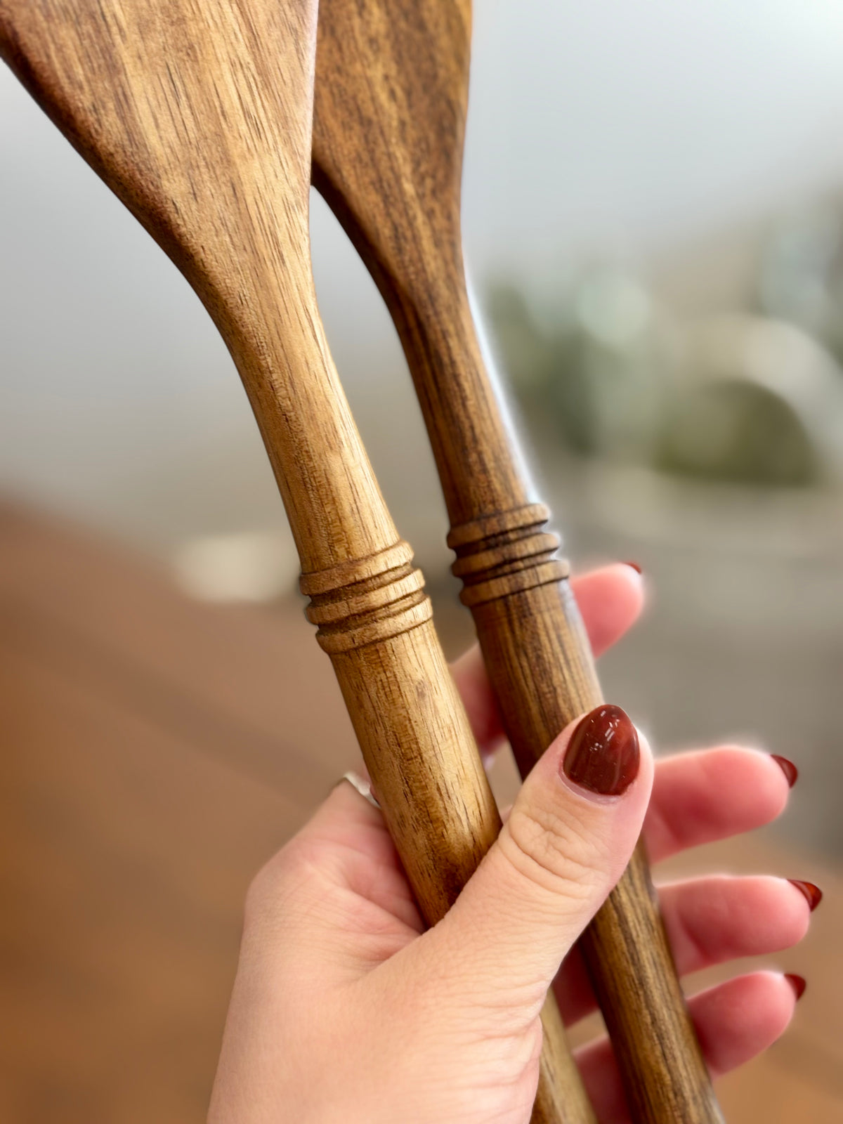 2pc Wood Spatula Set