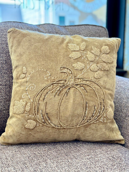 Velvet Pumpkin Pillow