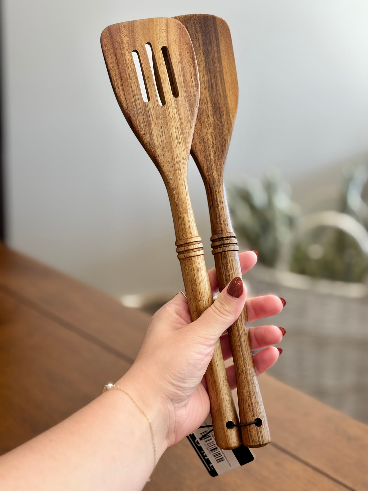 2pc Wood Spatula Set