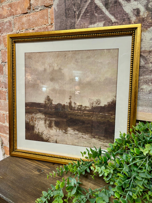 RIVER SCENE FRAMED PRINTS