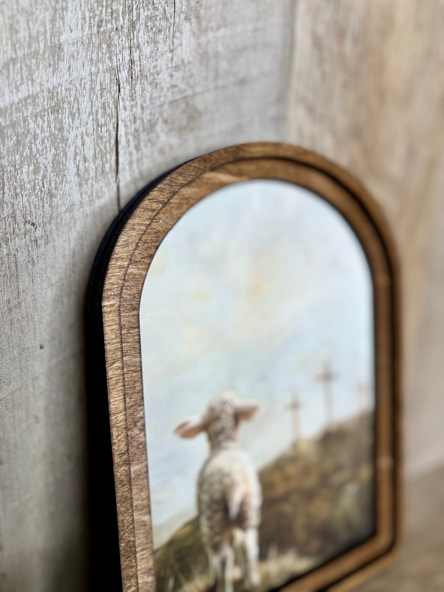 3 Crosses Lamb Framed Art