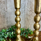 S/2 GOLD BALL CANDLESTICK HOLDERS