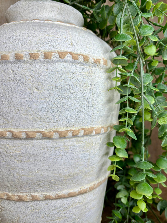 TERRA COTTA LINE VASE