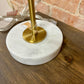 BRUSH GOLD LAMP W/ MARBLE BASE