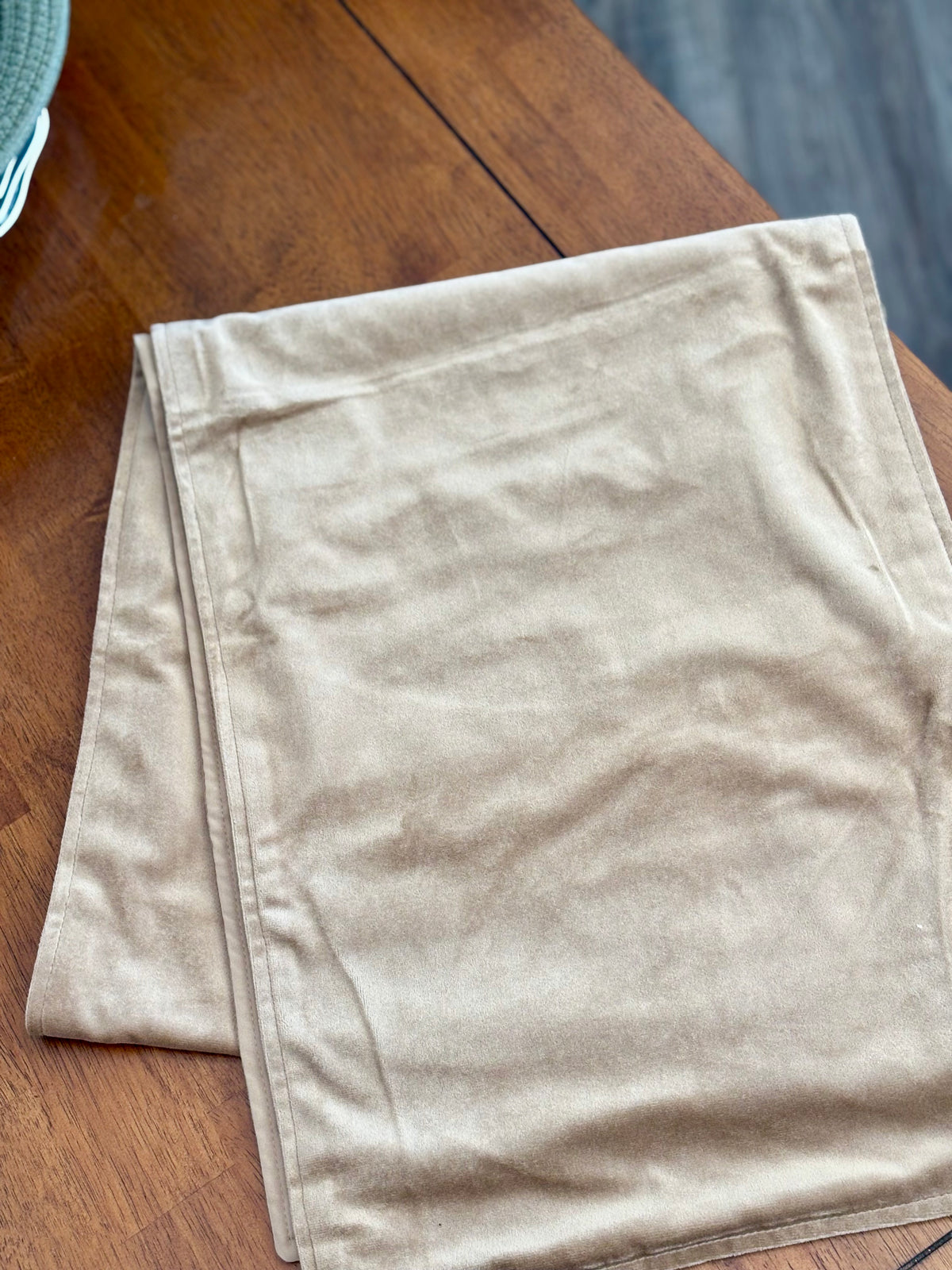 Latte Velvet Table Runner