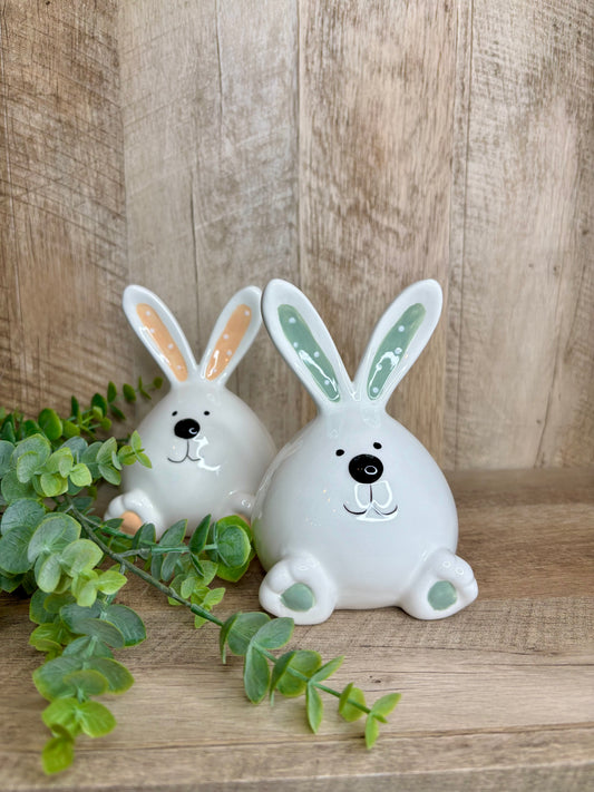 CERAMIC POLKA DOT BUNNY