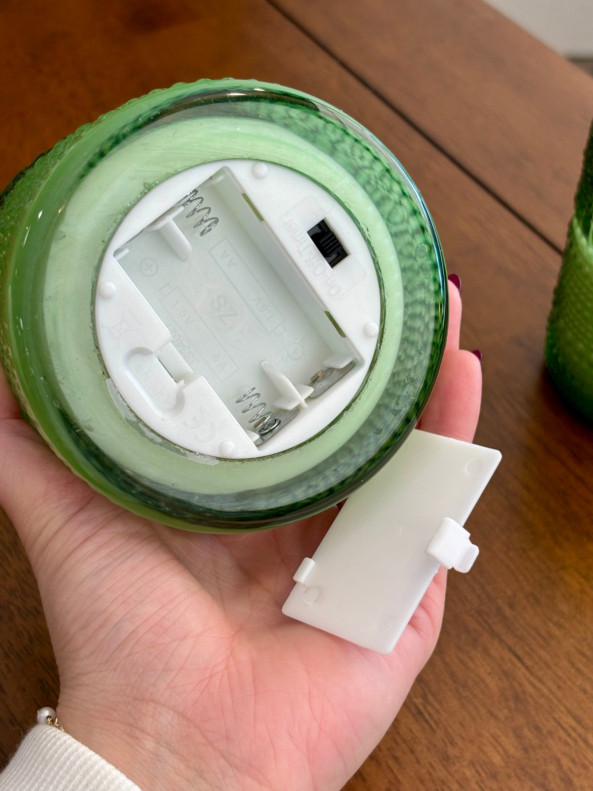 Pine Green Dotted Candle
