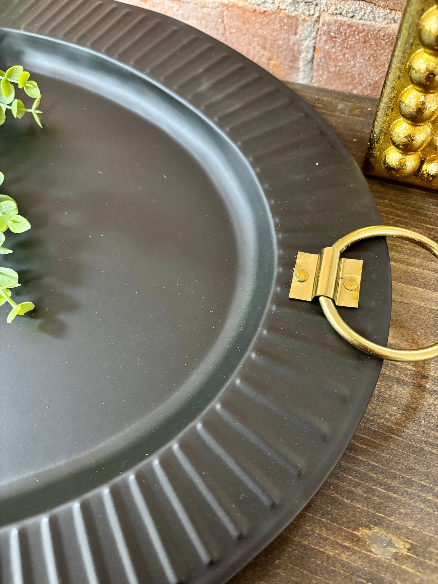 Black Oval Tray