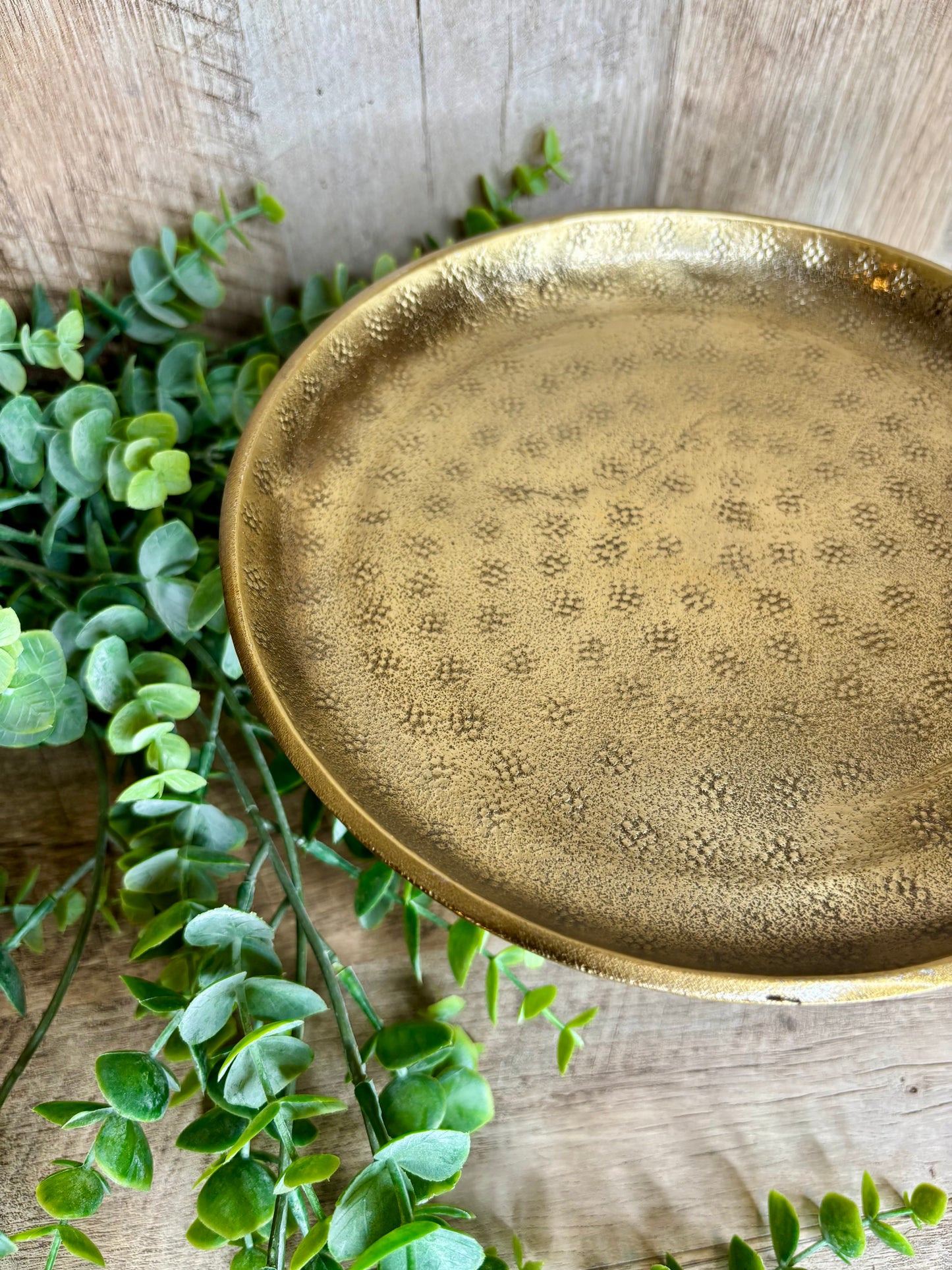 ANT. BRASS CAKE STAND
