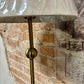 BRUSH GOLD LAMP W/ MARBLE BASE