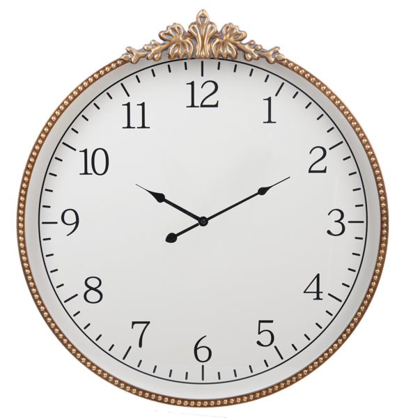 Gold Round Wall Clock