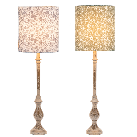 Vintage Floral Buffet Lamp