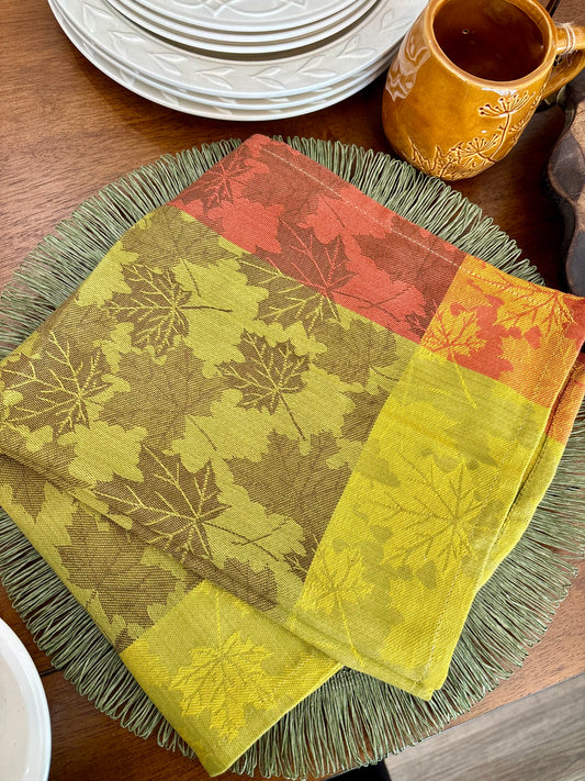 Foliage Thanksgiving Dinner Napkin
