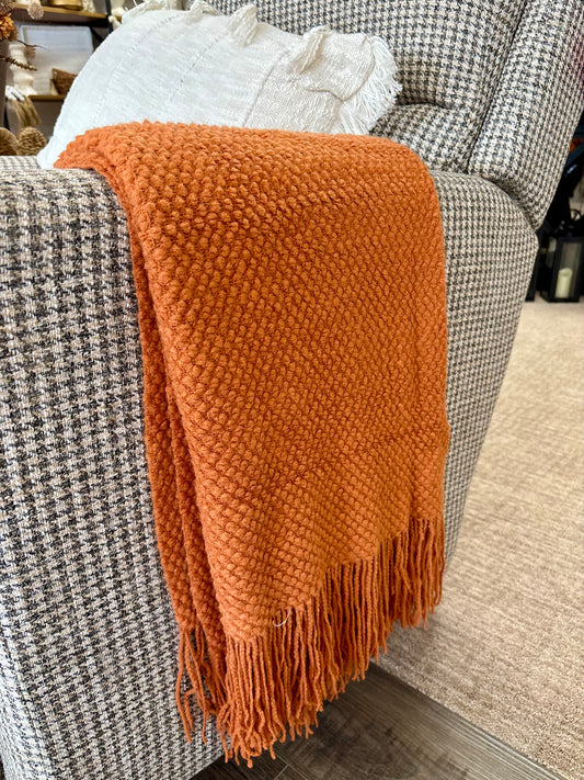 Knit Texture Throw Blanket