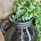 GLOSS BLACK HANDLE VASE