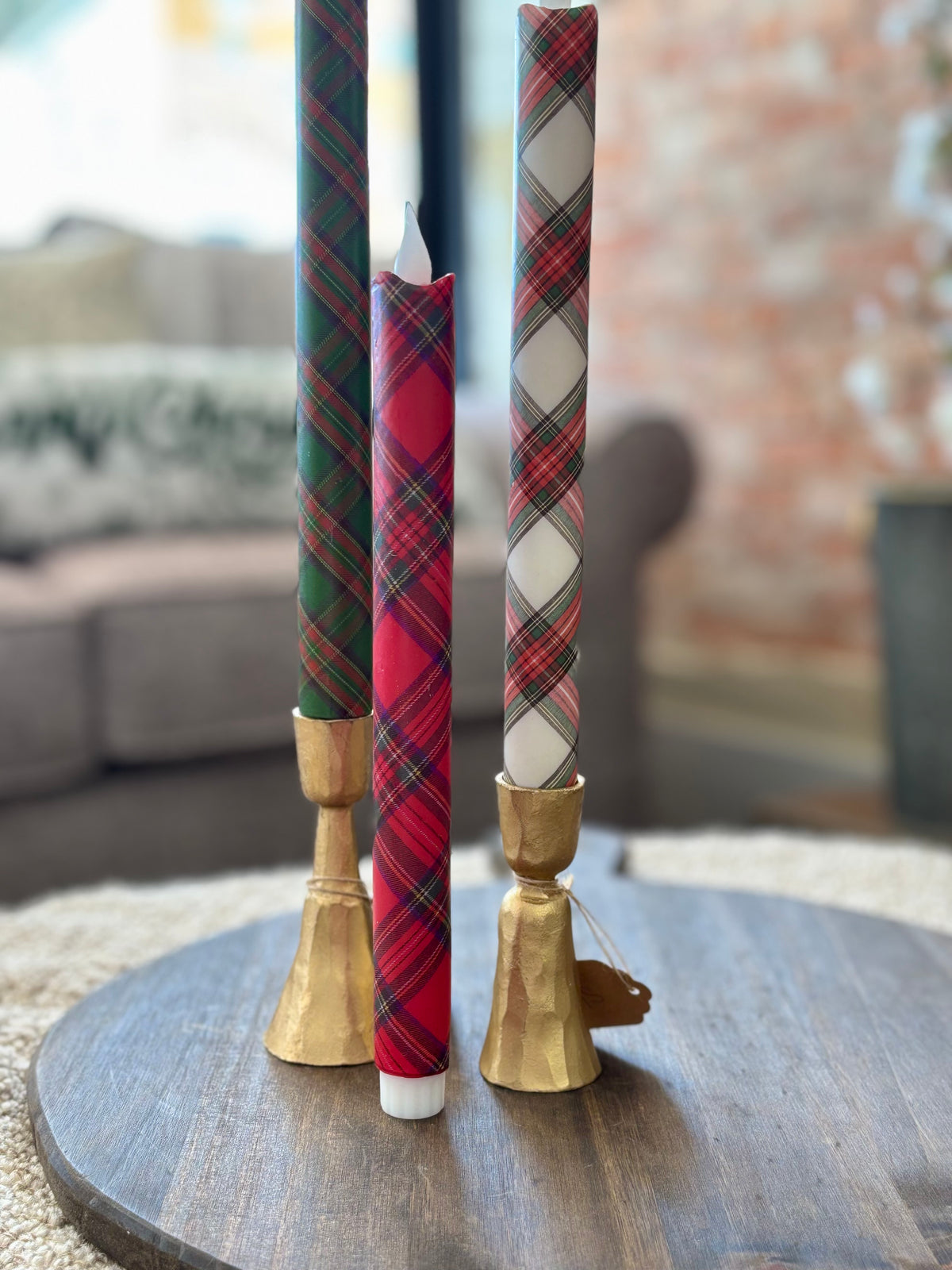 Tartan Tapper Candles