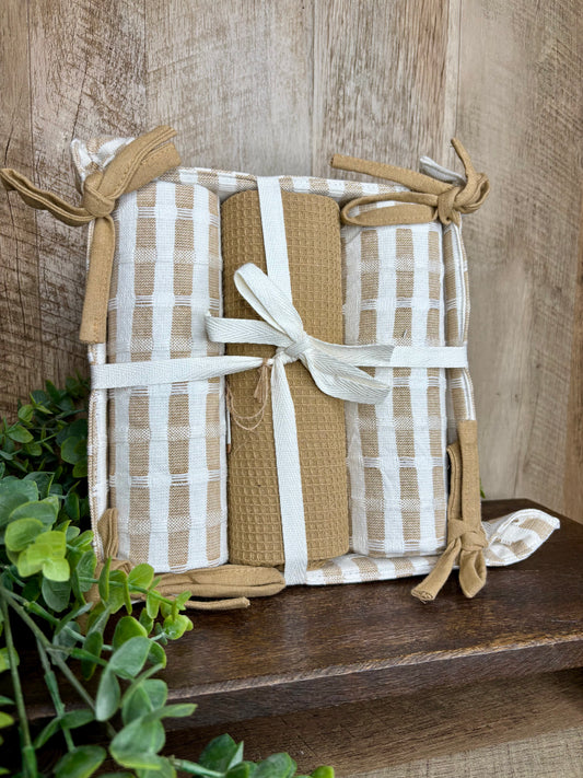 LATTE WEAVE TOWEL GIFT SET