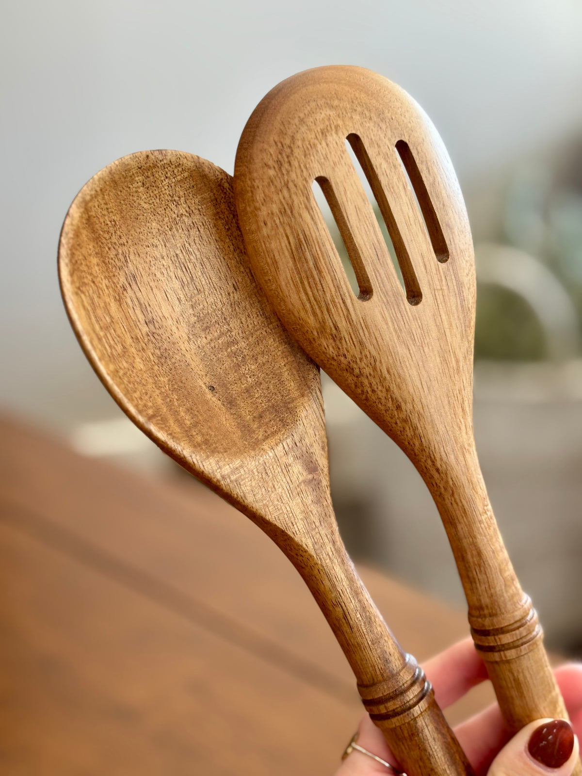 2pc Wood Spatula Set