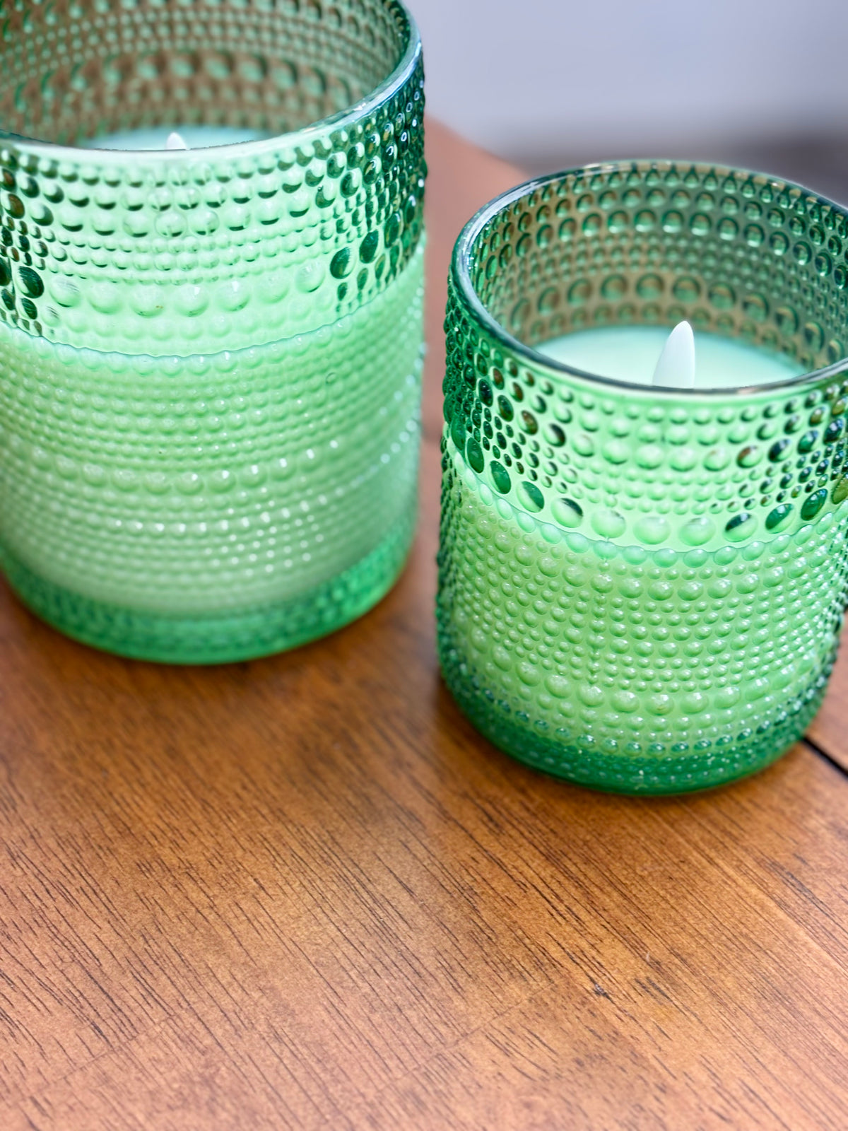 Pine Green Dotted Candle