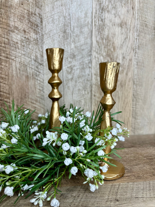 S/2 GOLD CANDLESTICKS