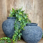 BLACK ROUND VASE