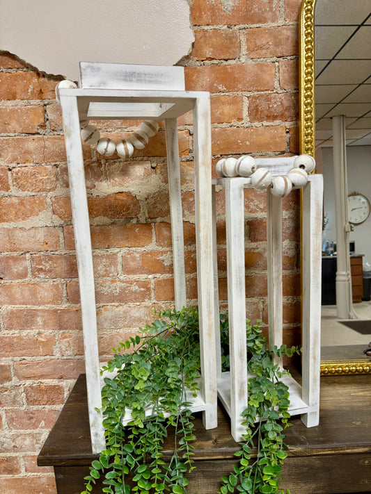 White Beaded Handle Lantern