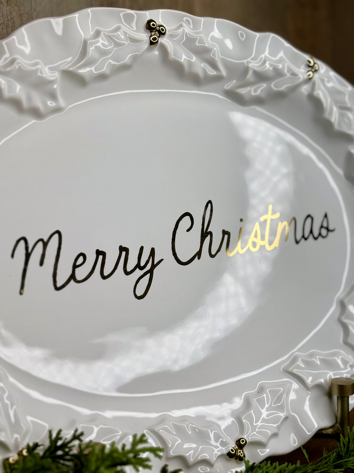 Gold Christmas Platter