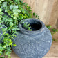 BLACK ROUND VASE