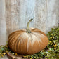 10" Beige Velvet Pumpkin