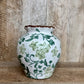 GREEN FLORAL VASE