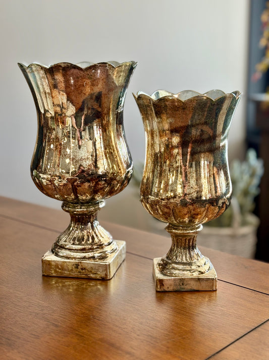 Copper Glass Candle Holder