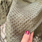Olive Green Waffle Throw