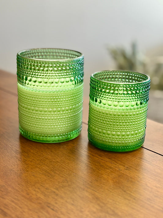 Pine Green Dotted Candle