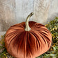 10" Burnt Orange Velvet Pumpkin