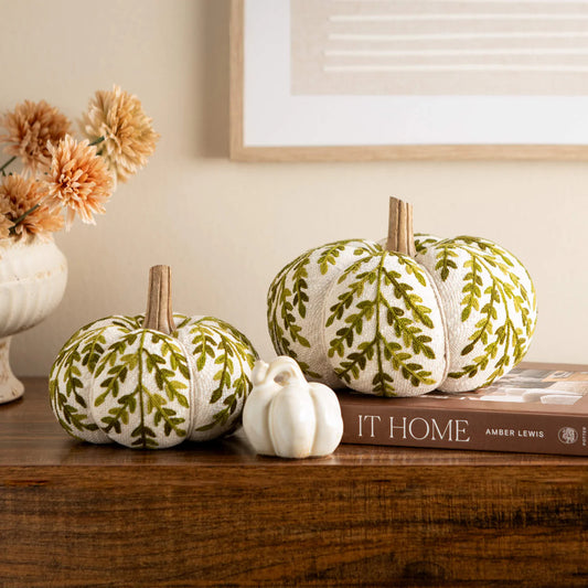 Green and Cream Pumpkins